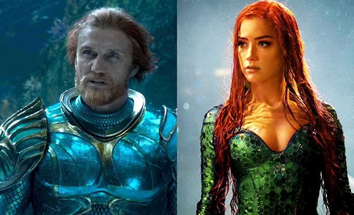 Rey Nereus (Dolph Lundgren) y Mera (Amber Heard)