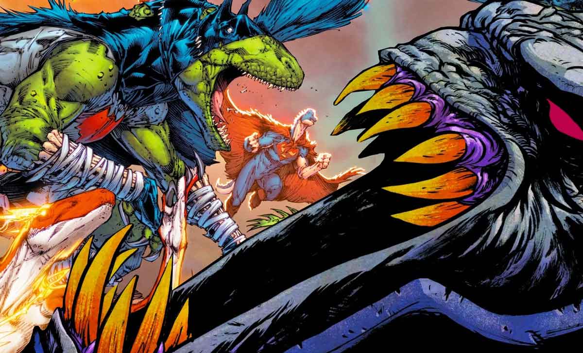 james gunn prepara una película de la liga de la justicia con dinosaurios. liga jurásica