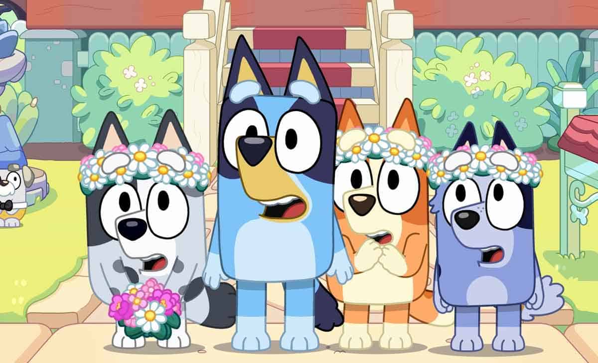 bluey y su familia en el cartel