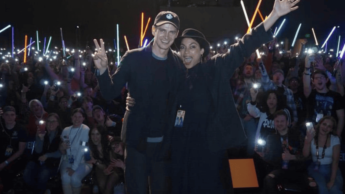 Hayden Christensen y Rosario Dawson se reúnen luego de Ahsoka