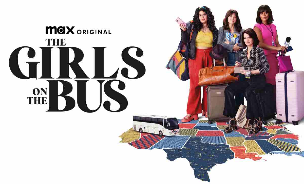 cartel de la serie las chicas del autobús , hbo max