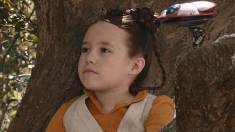 leia organa de niña en la serie de obi wan kenobi