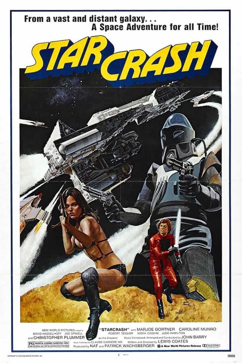 Película de ciencia ficción Star Crash, choque de galaxias (1978)