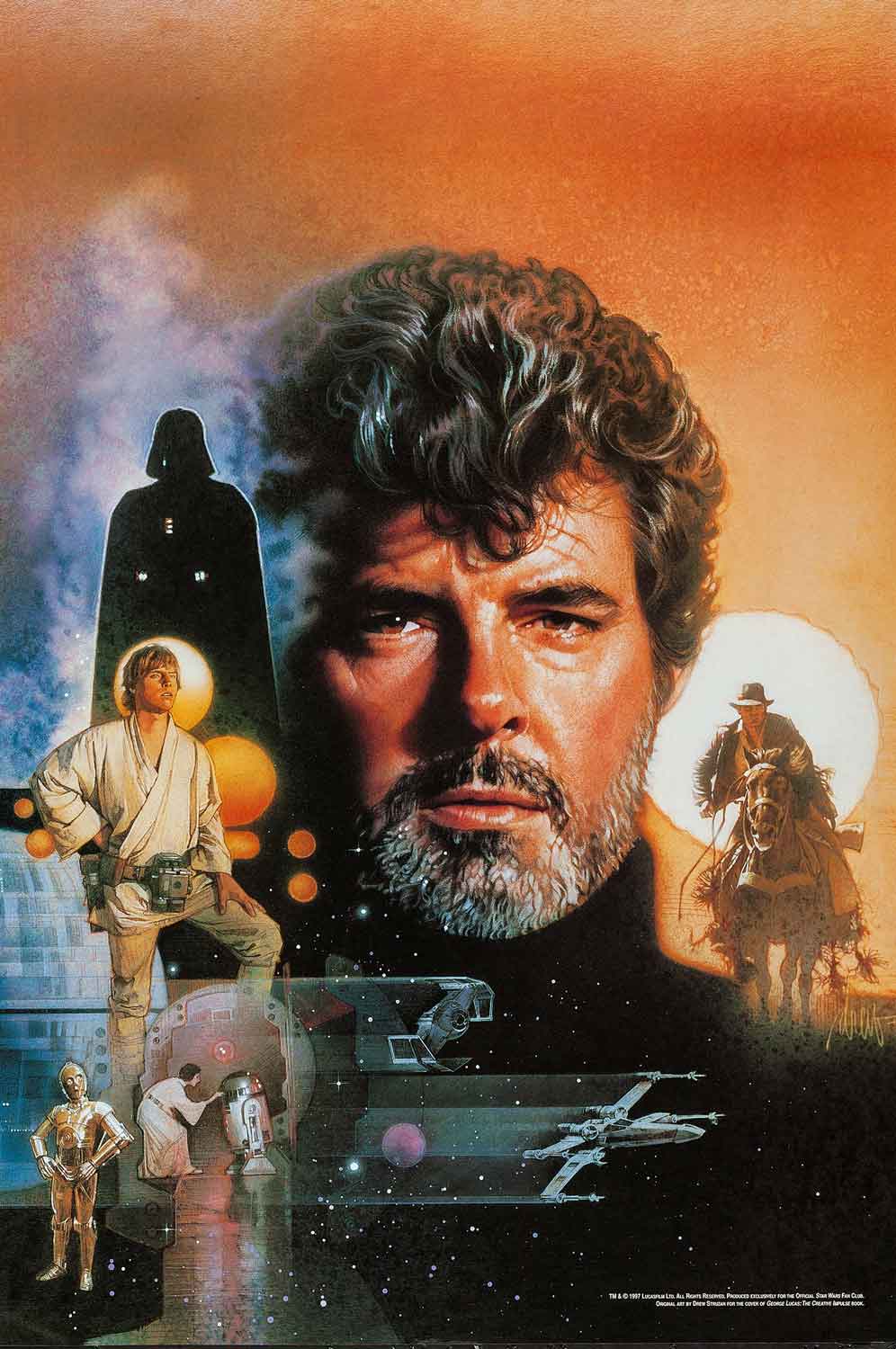 George Lucas ilustración de Drew Struzan