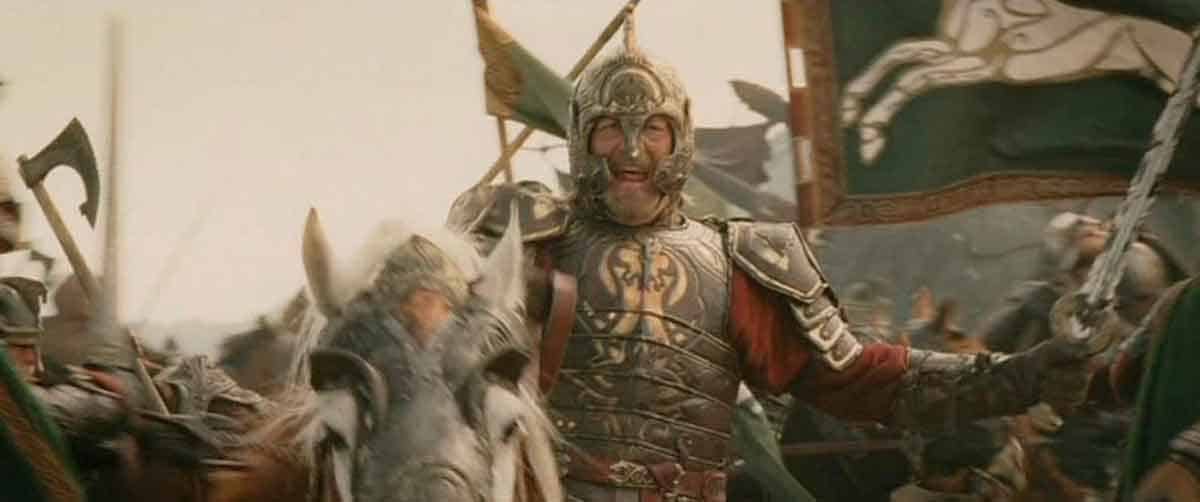 rey théoden en la batalla de pelennor