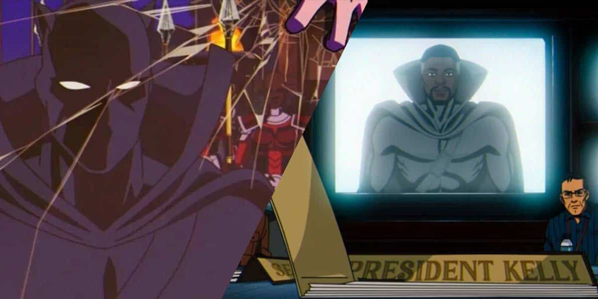 T'Challa, el rey T'Chaka y las Dora Milaje