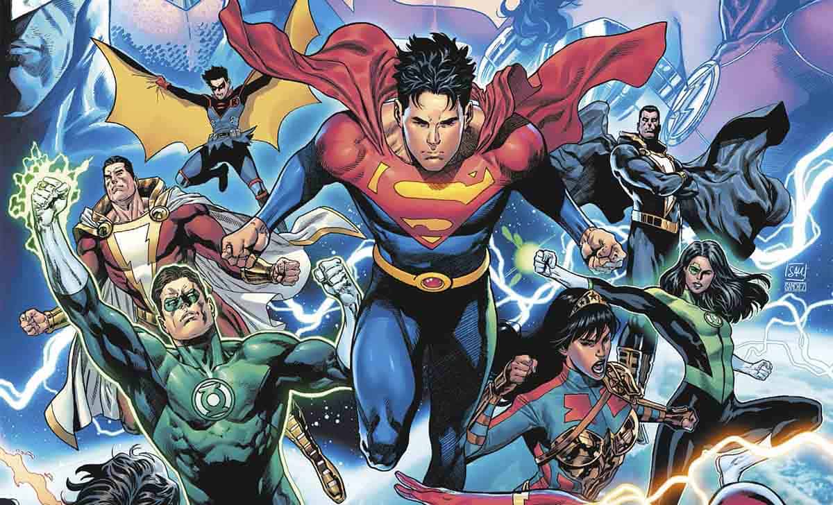 los héroes de dc en las crisis oscuras en tierras infinitas