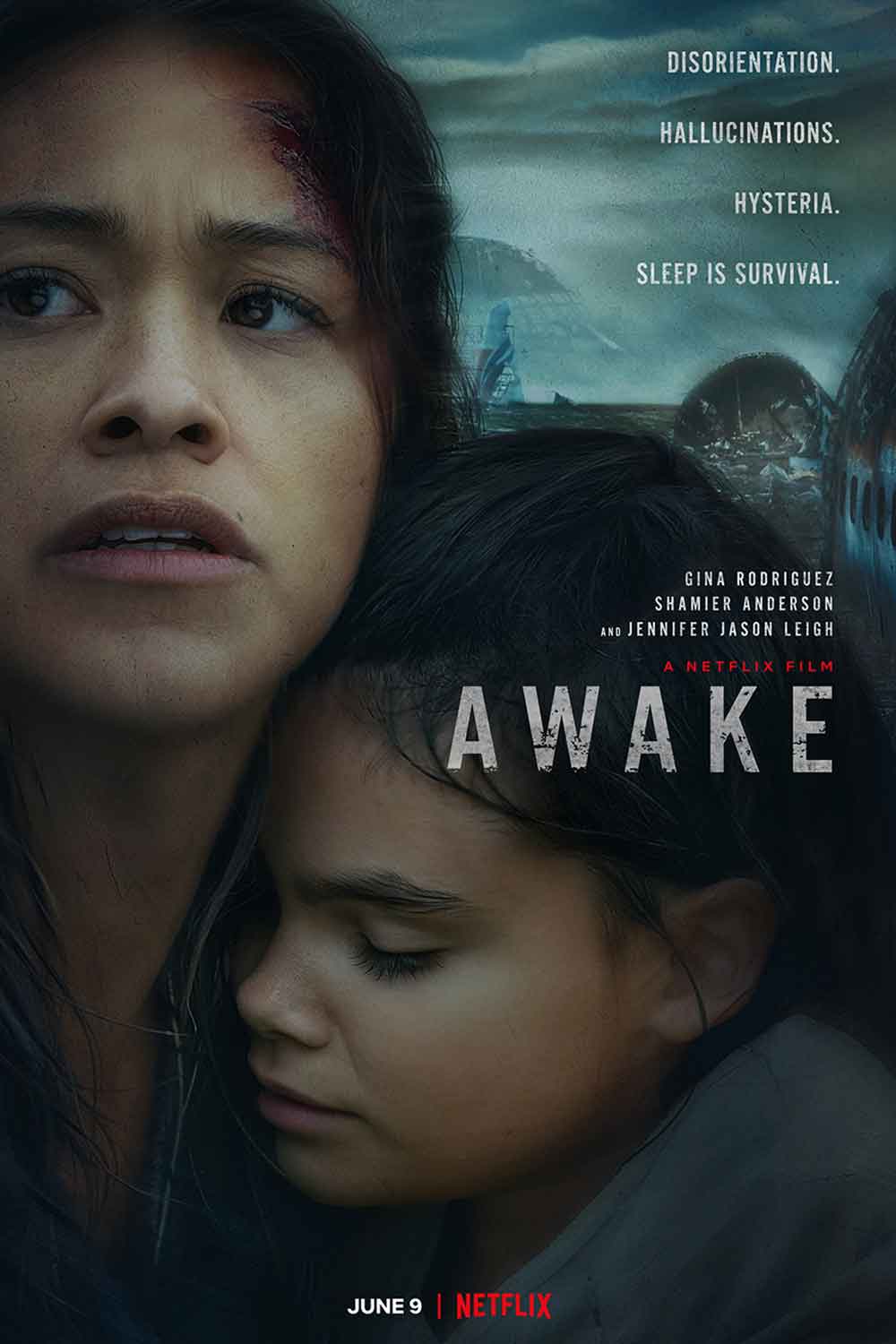 película de ciencia ficción de 2021 de netflix, disomnia (awake)
