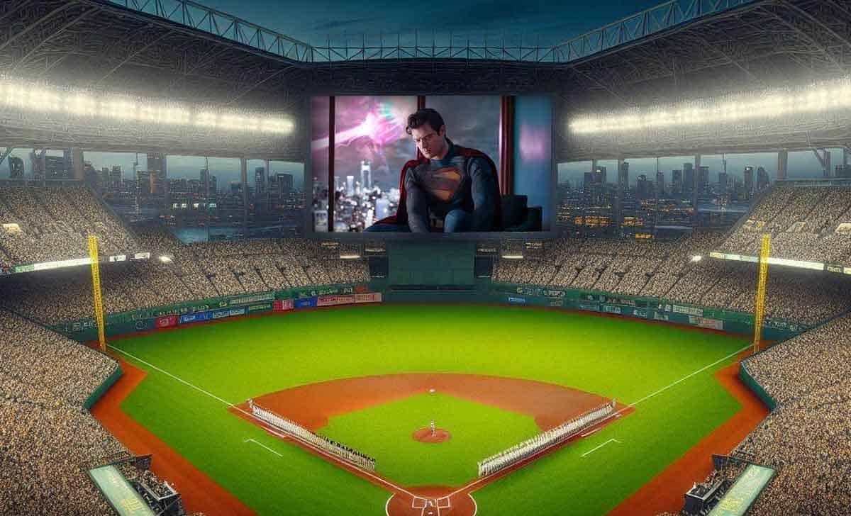 Superman (2025) - estadio de béisbol