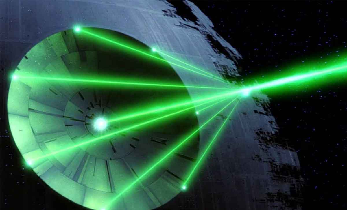 Los láser de Star Wars se hacen realidad ¡La guerra del futuro ya está aquí! láser de star wars de la estrella de la muerte