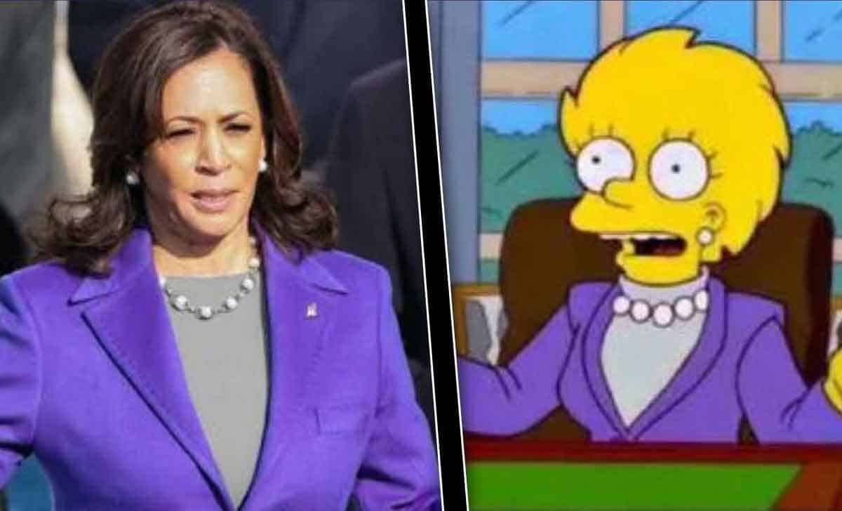 Los Simpson Kamala Harris y Lisa Simpson