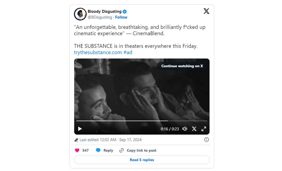 la sustancia (the substance) película de terror