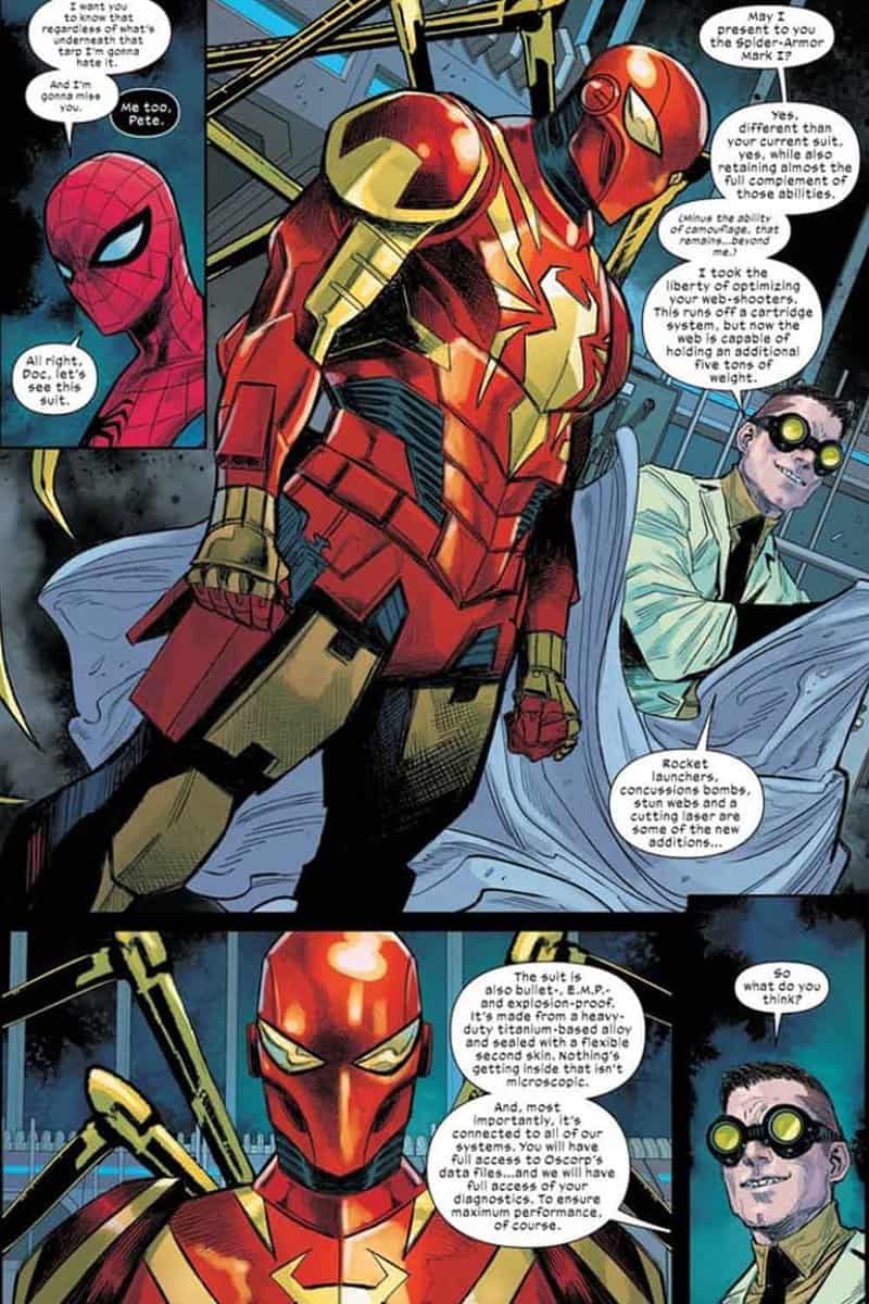 spider-man armadura marvel comics