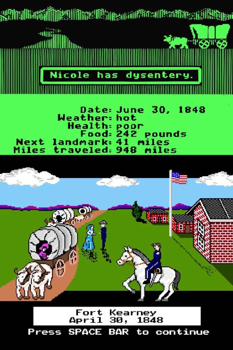 videojeugo western oregon trail game