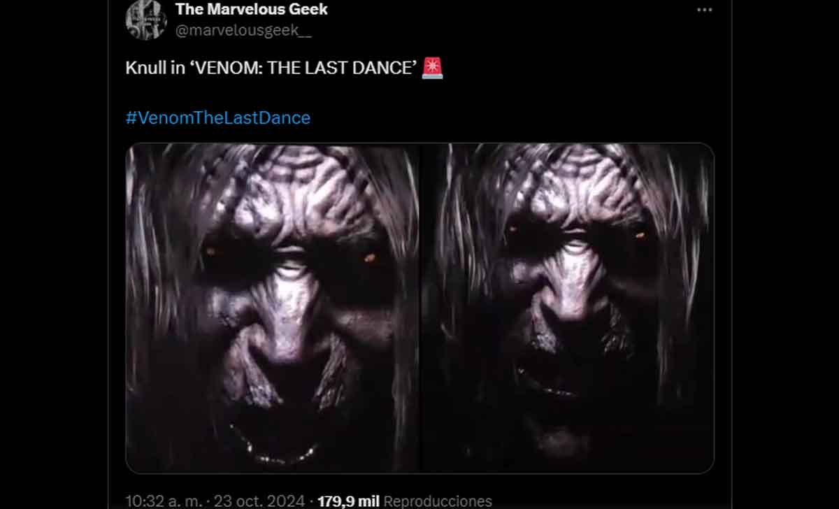 cara de Knull en Venom 3