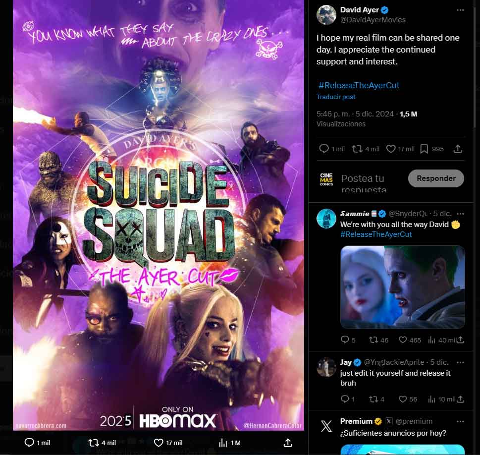 fan poster suicide squad Ayer Cut