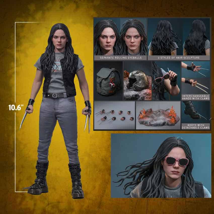 Hot Toys X-23 Dafne Keen Deadpool y Lobezno