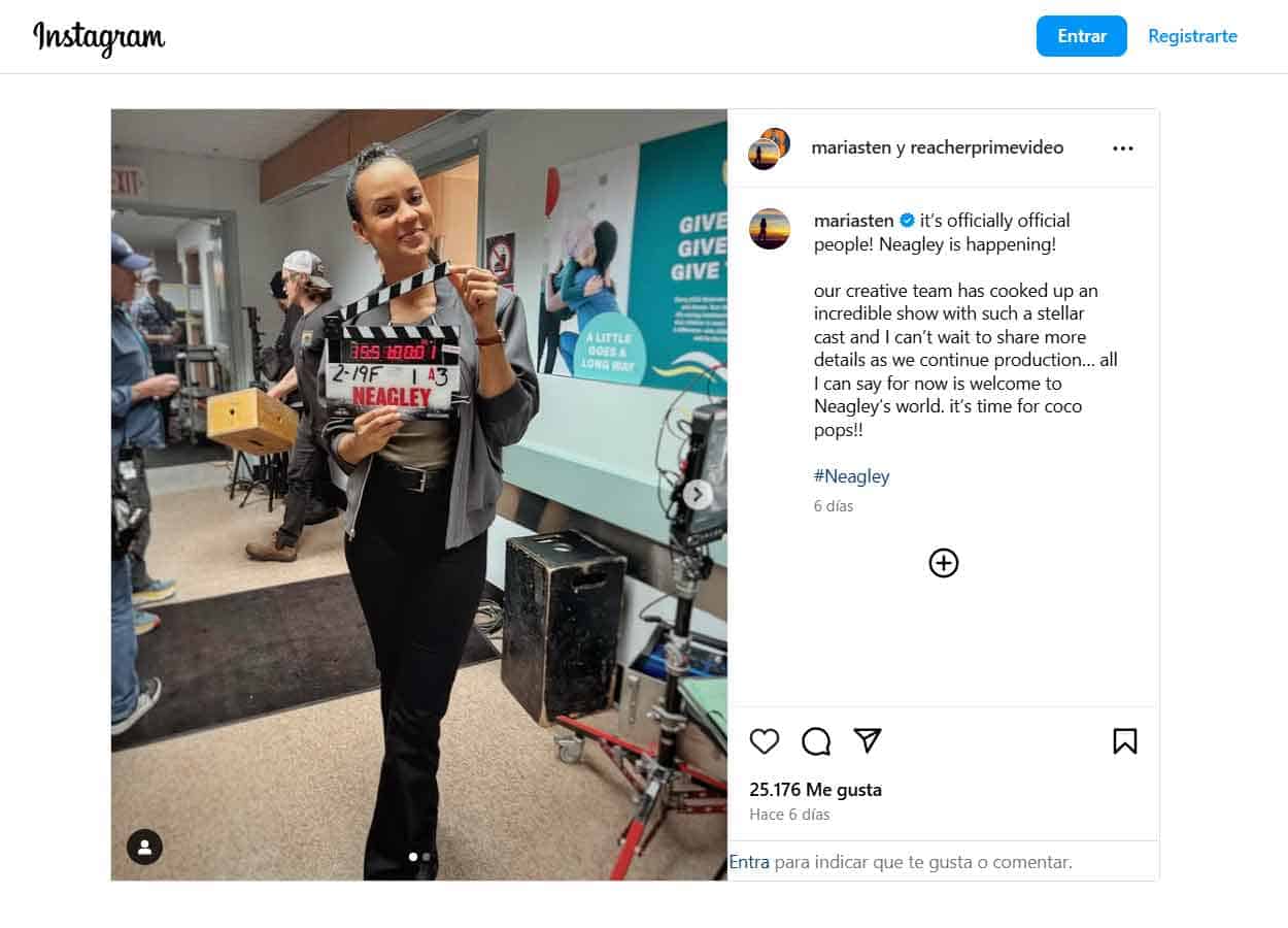 spin-off de Reacher Maria Sten instagram