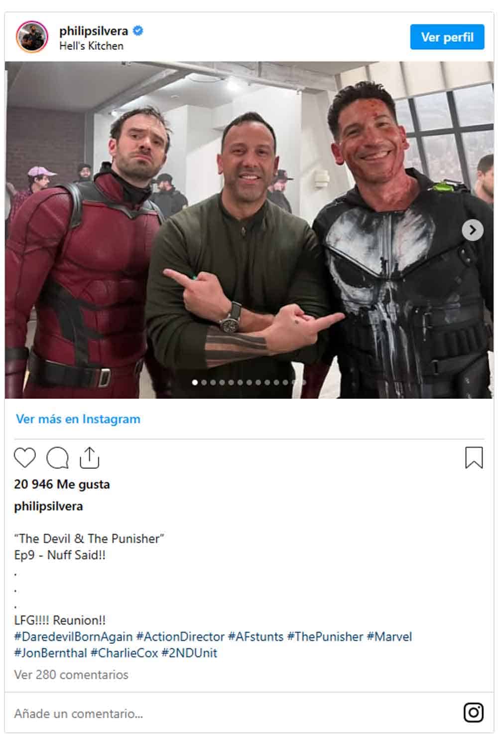 Daredevil Born Again inteso rodaje Marvel