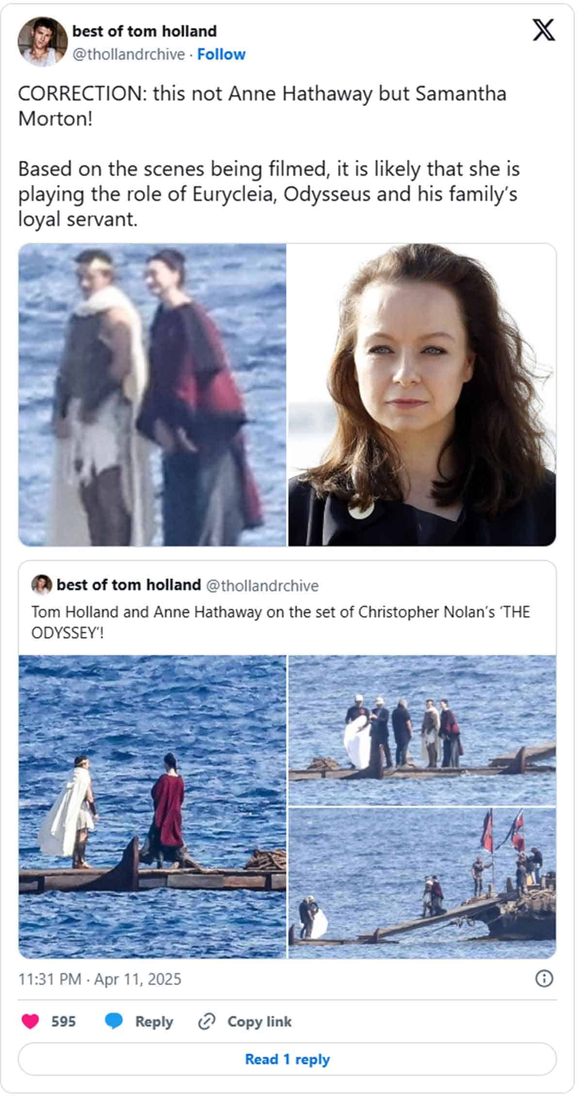 Rodaje The Odyssey con Tom Holland