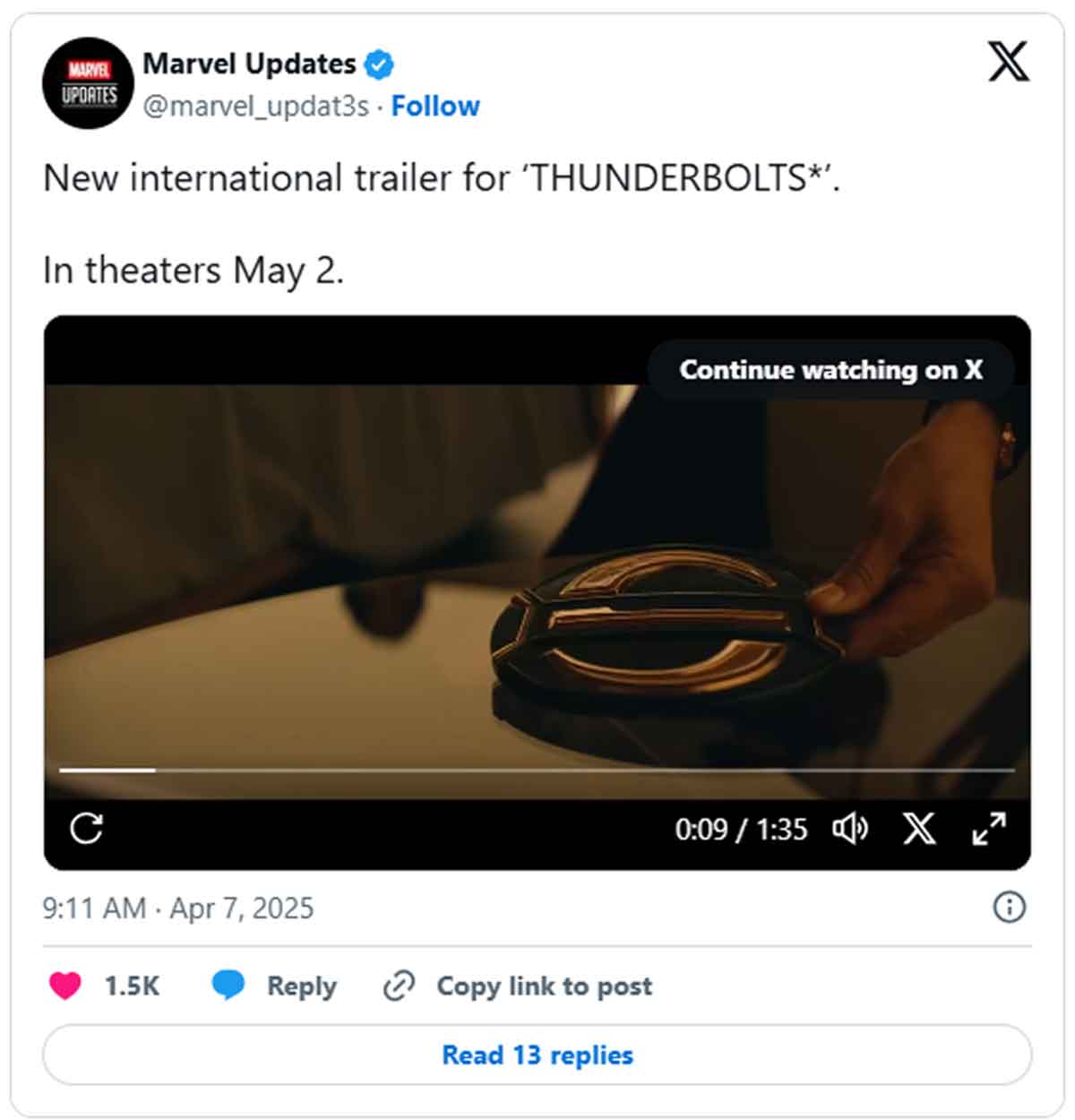 trailer internacional thunderbolts marvel studios