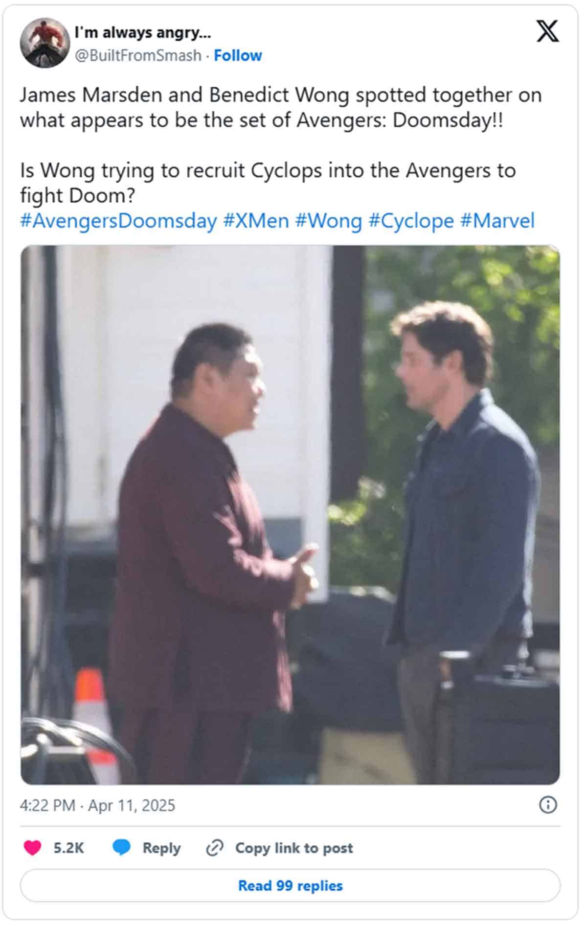 3 grandes personajes en el rodaje vengadores: doomsday