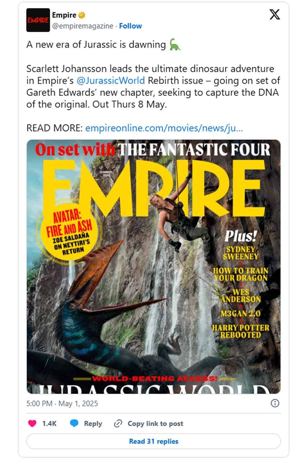 jurassic world rebirth nuevas imágenes