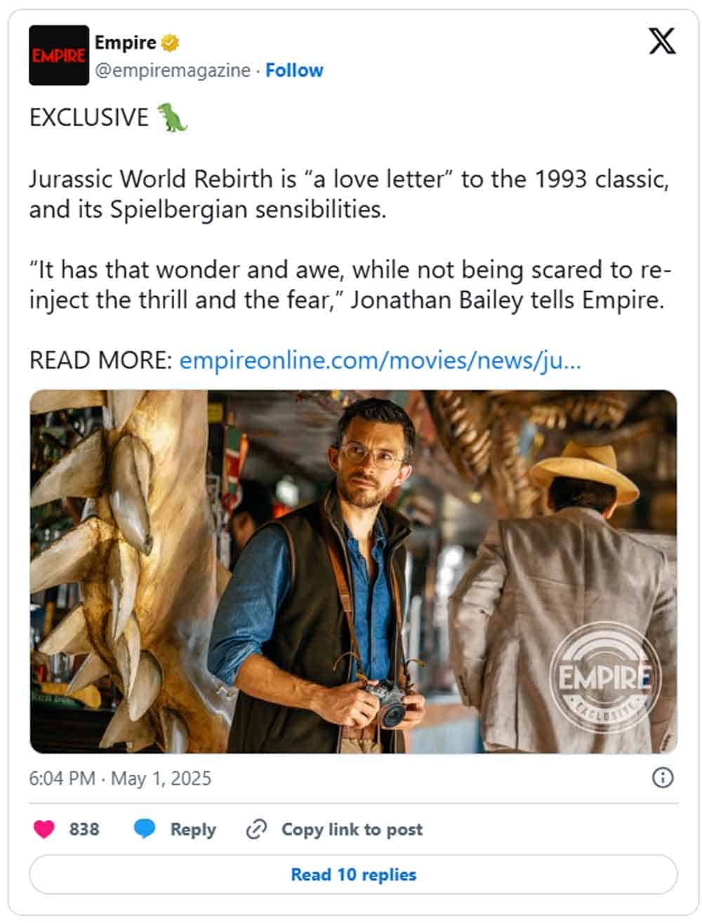 jurassic world rebirth nuevas imágenes