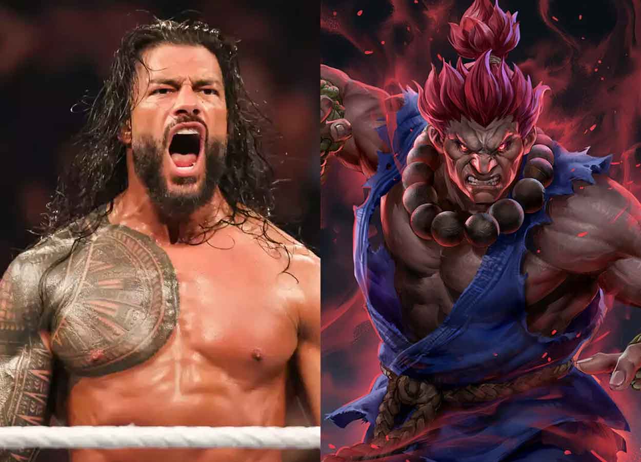 roman reigns y akuma de street fighter