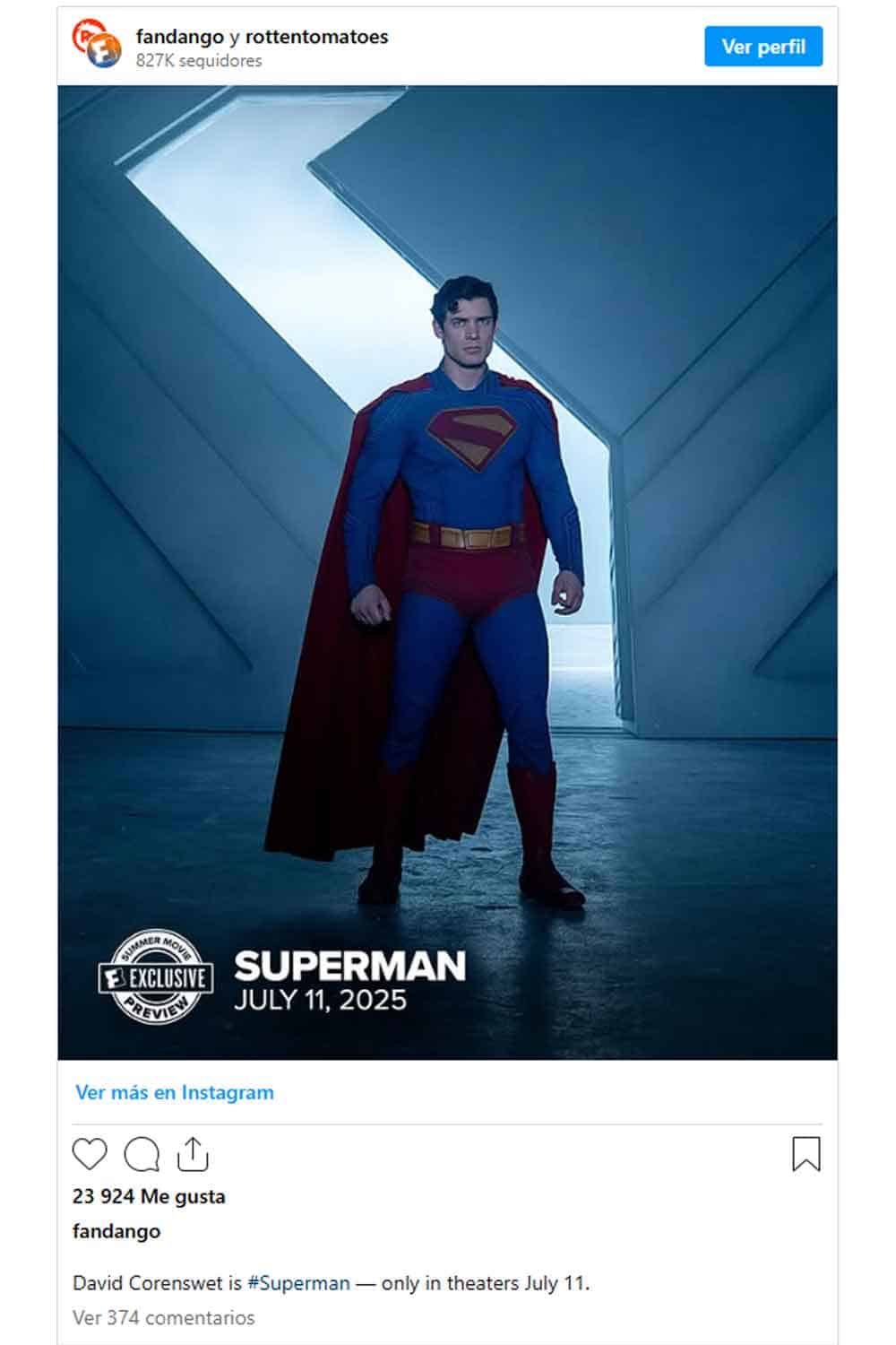 primera imagen del imponente superman de david corenswet custodiando la fortaleza de la soledad