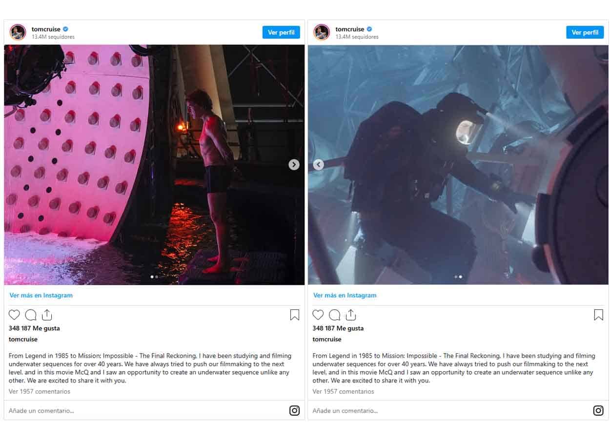Tom Cruise comparte imágenes del brutal rodaje de Misión Imposible 8