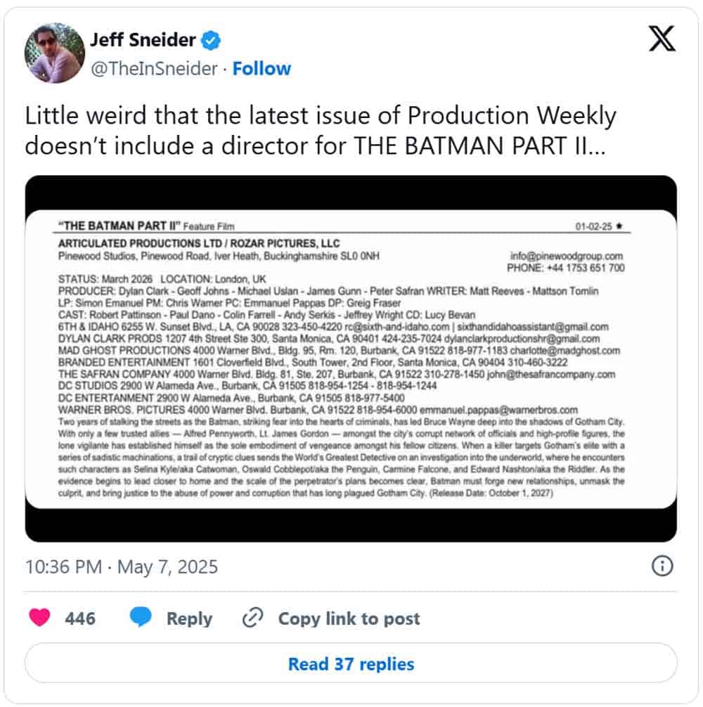 The Batman 2 inicia rodaje