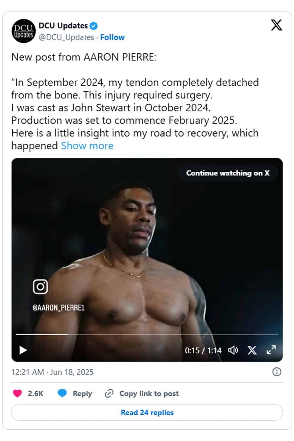 Aaron Pierre actor de Lanterns