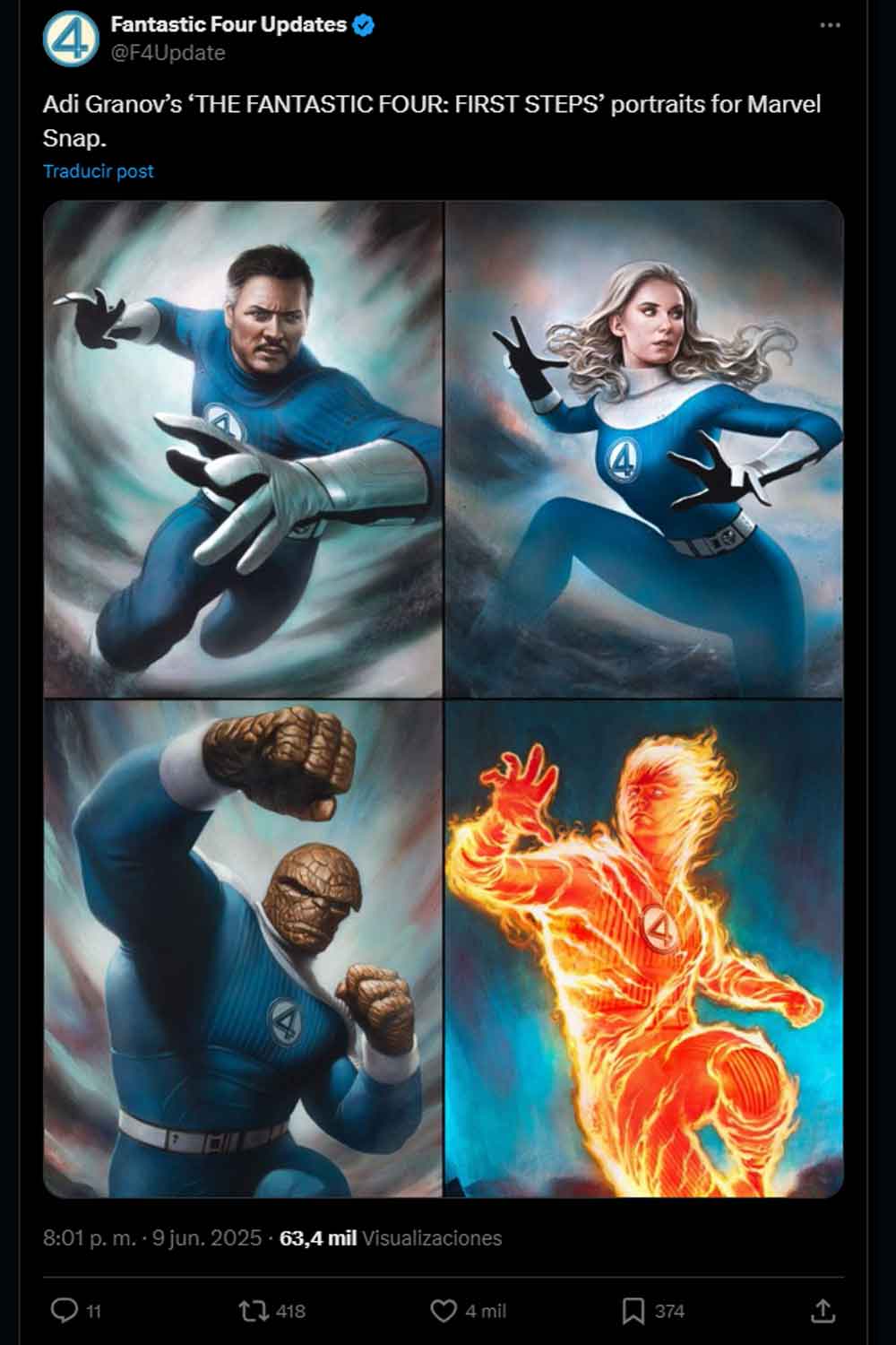 los cuatro fantásticos de adi granov