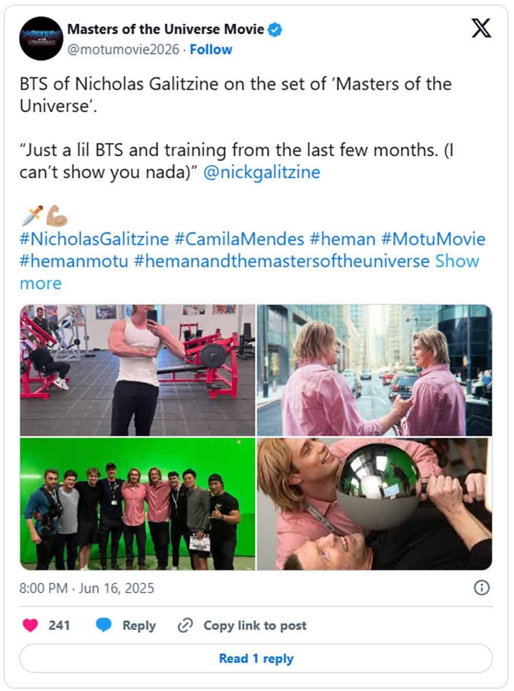 Nicholas Galitzine Masters of the Universe 