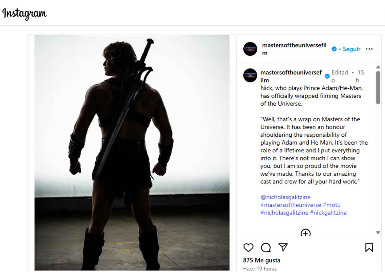 Primera imagen de cuerpo entero de He-Man en Masters of the Universe