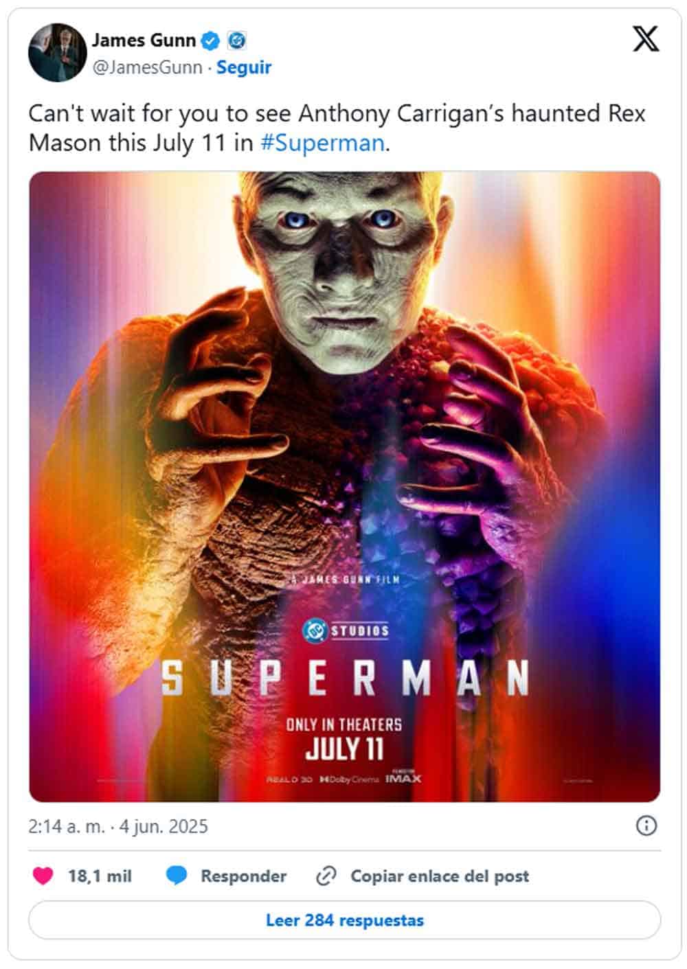 embrujado metamorfo superman