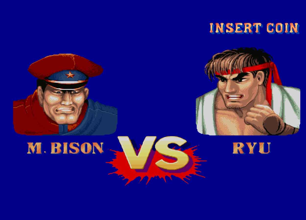 m. bison vs ryu en street fighter 2