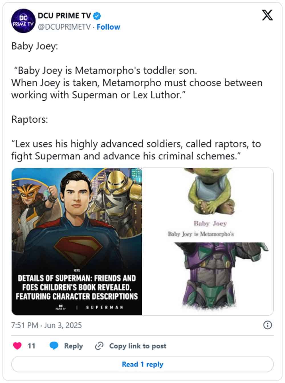 lex luthor en superman (2025) baby joey
