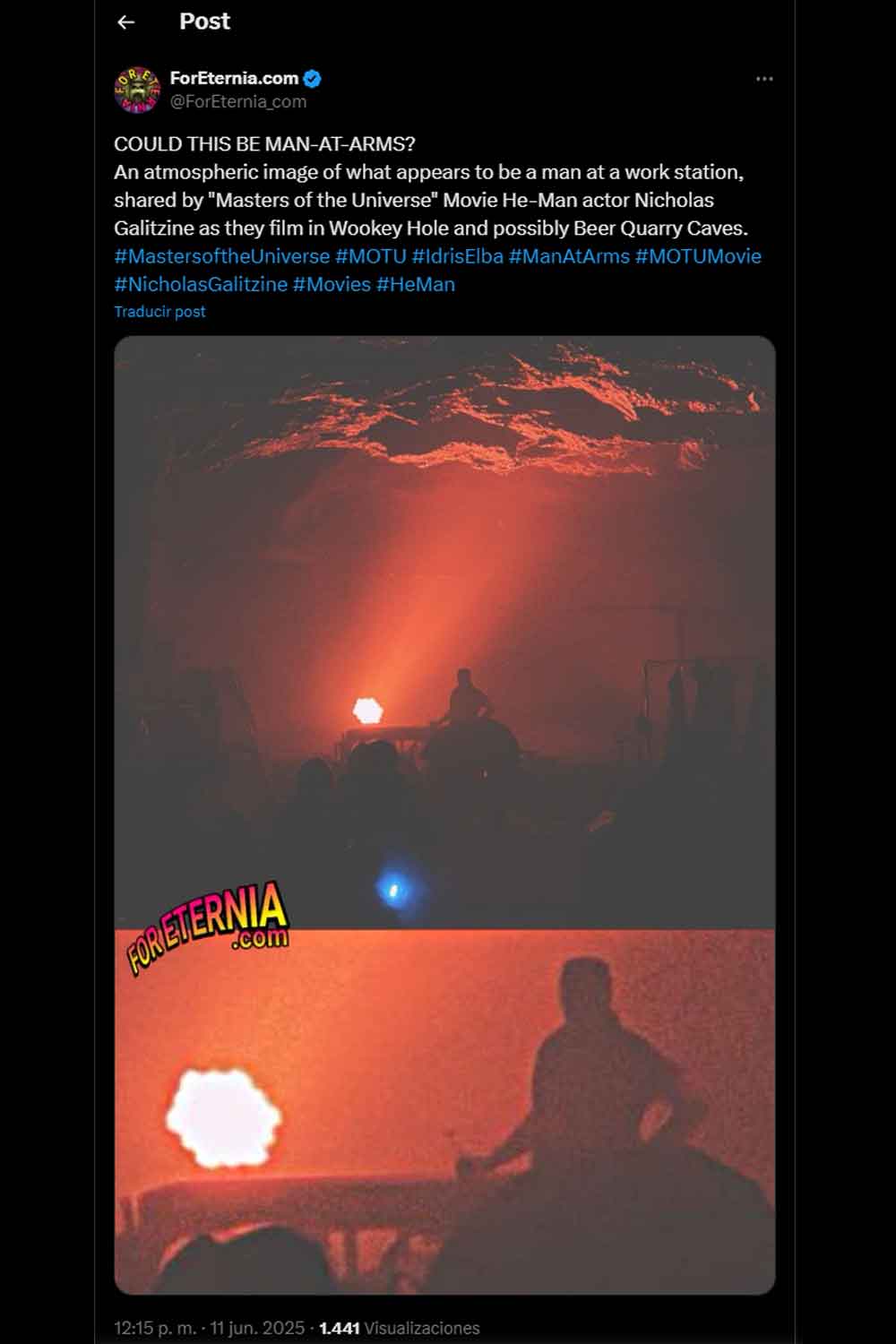 rodaje de Masters of the Universe