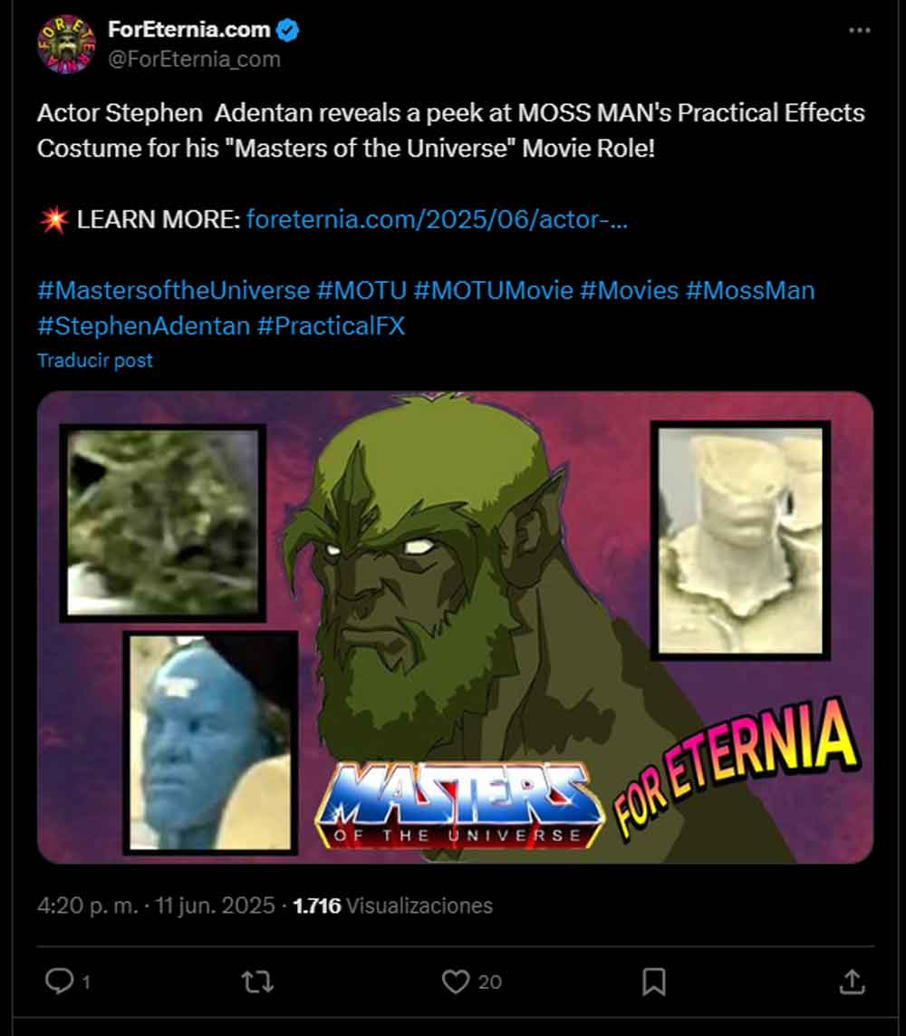 rodaje de Masters of the Universe