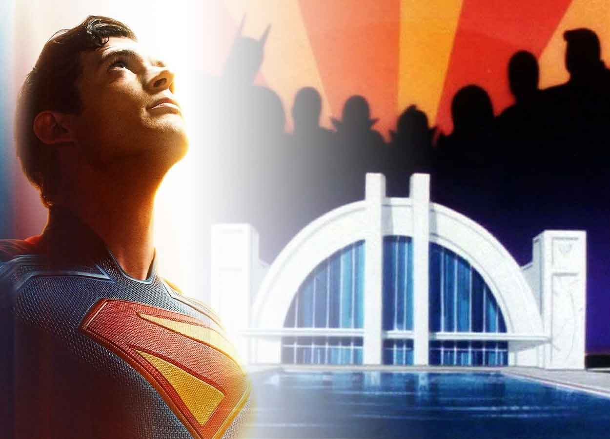 el salón de la justicia de superman