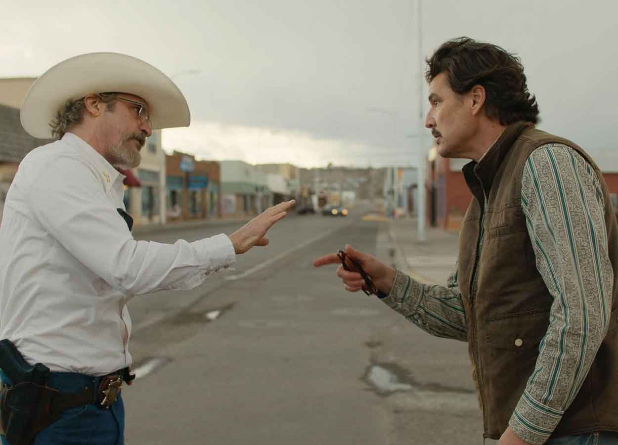 joaquin phoenix and pedro pascal in eddington (2025)