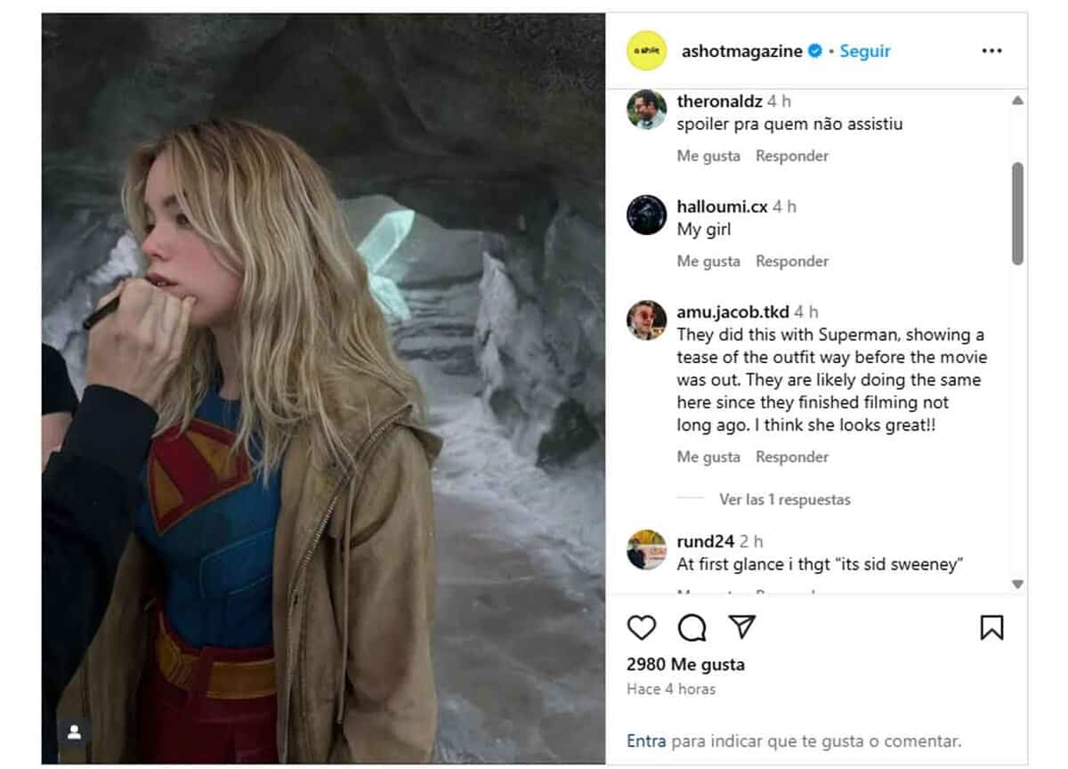 Primera imagen oficial de Milly Alcock con el traje de Supergirl