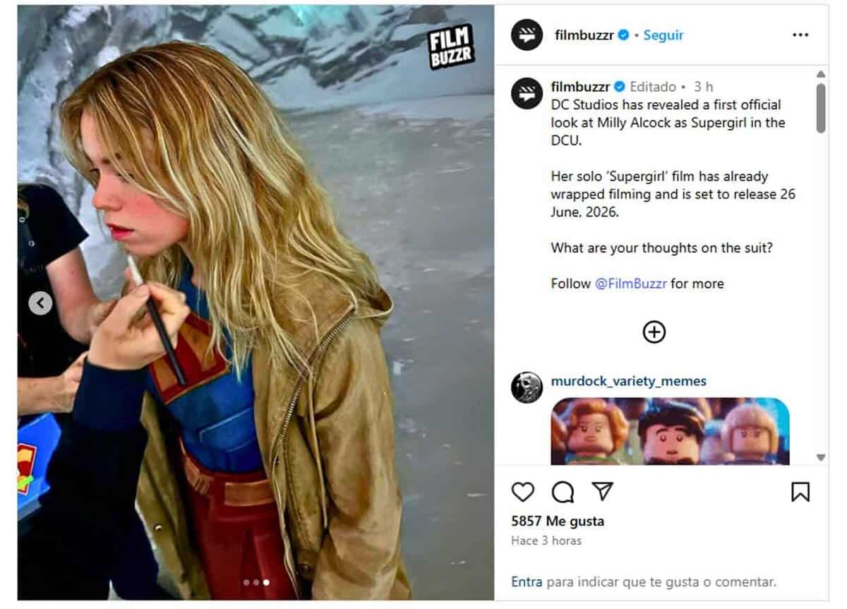 Primera imagen oficial de Milly Alcock con el traje de Supergirl