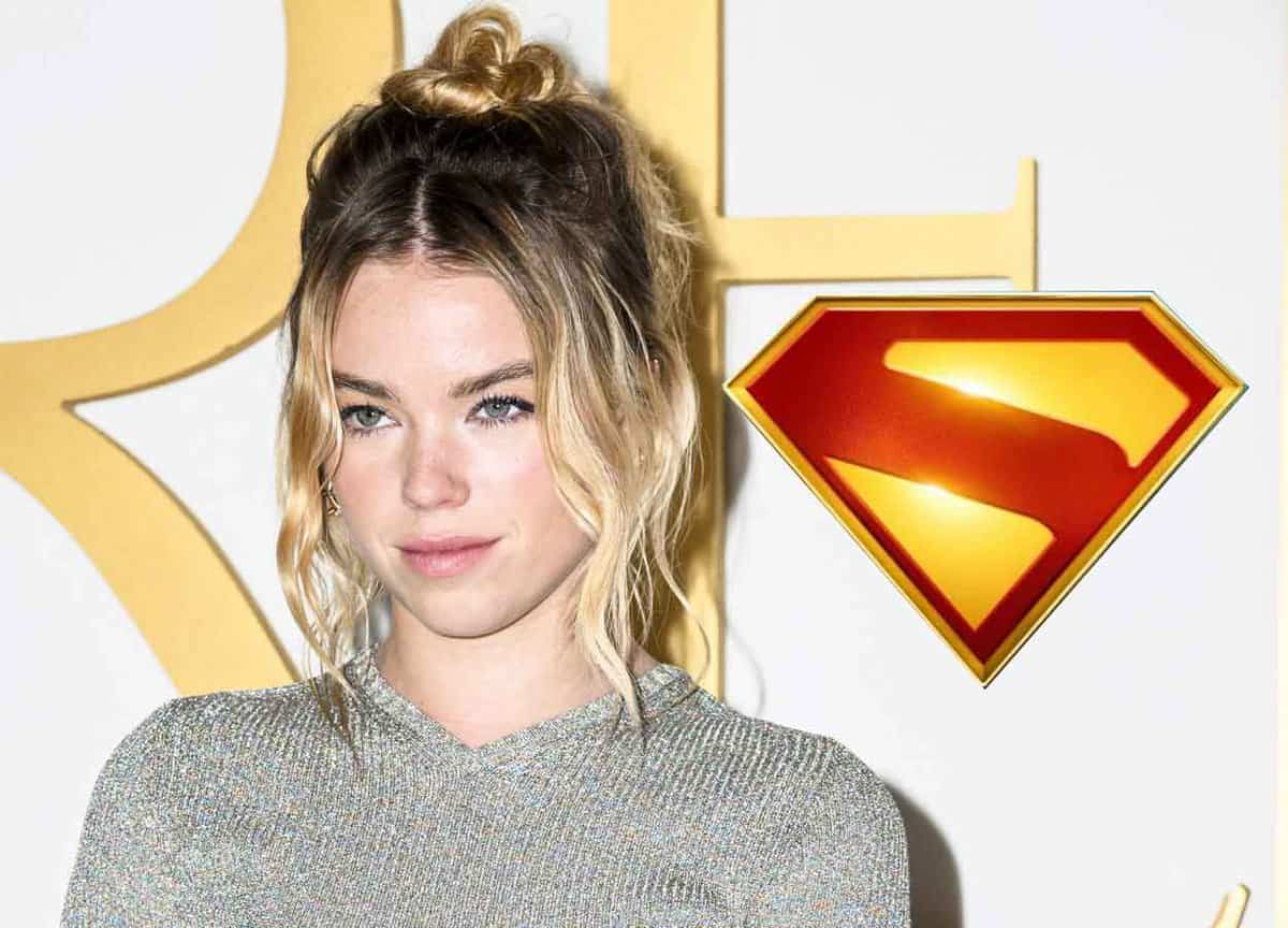 milly alcock con el traje de supergirl