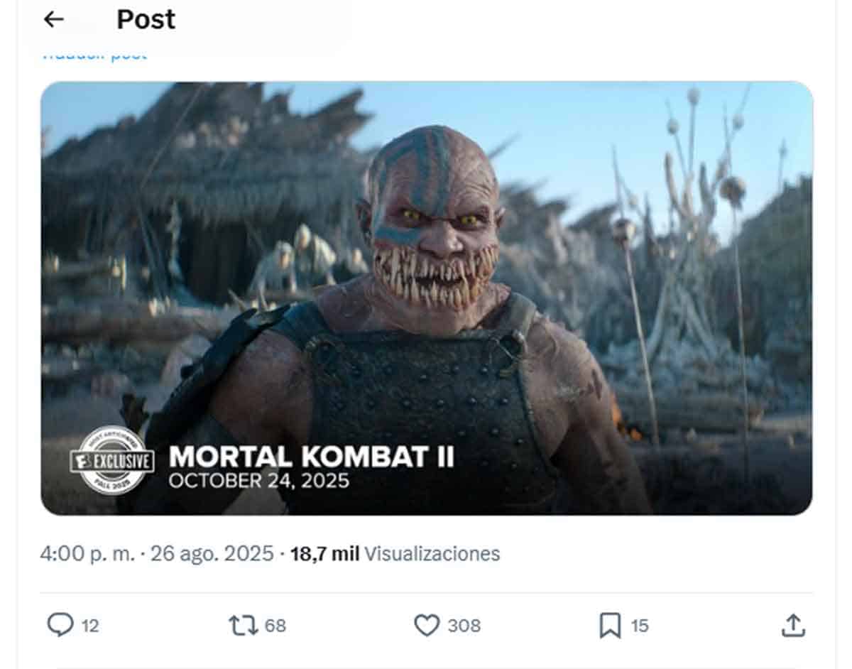 Primera imagen del brutal Baraka en Mortal Kombat 2 baraka en mortal kombat 2