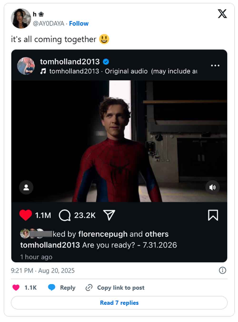 Florence Pugh en el punto de mira de Spider-Man-4