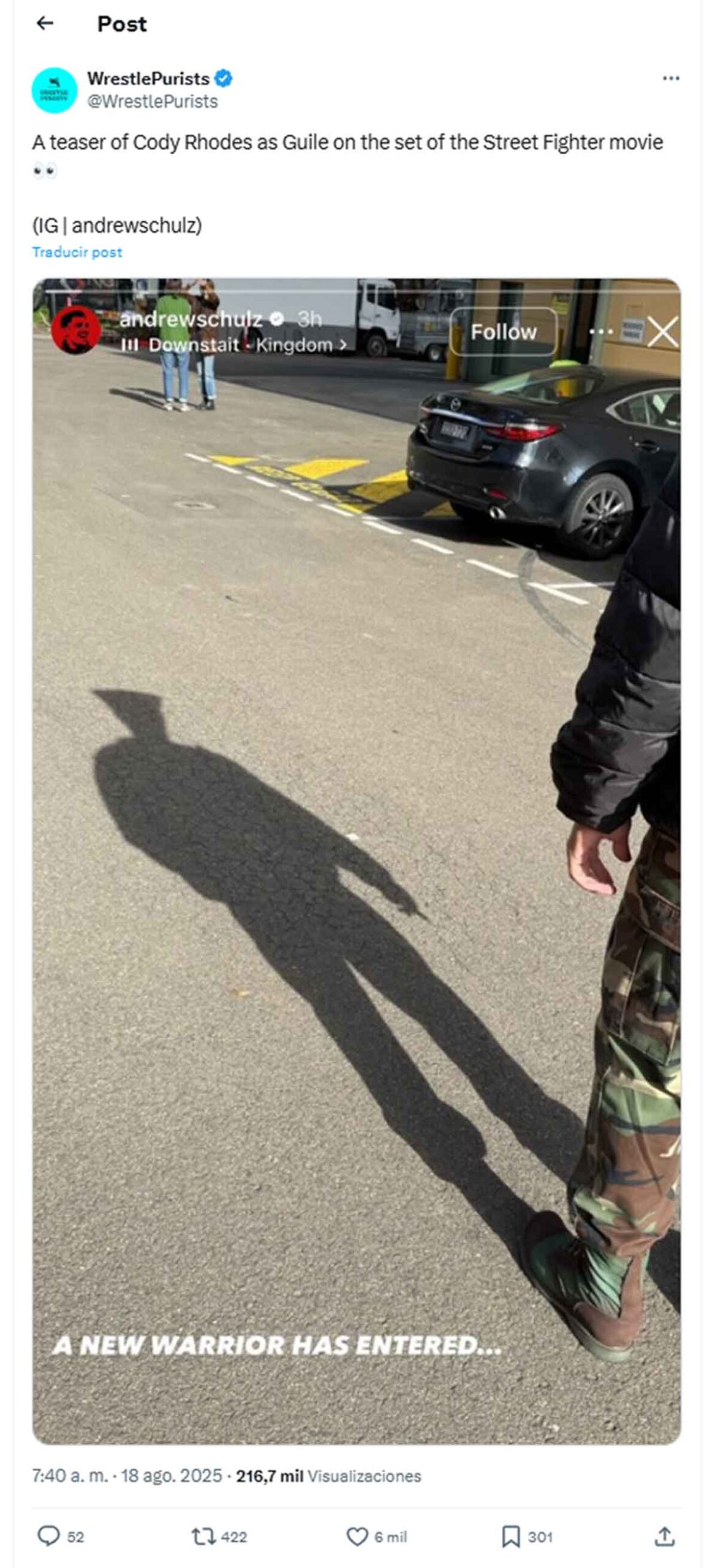 cody rhodes como guile de street fighter