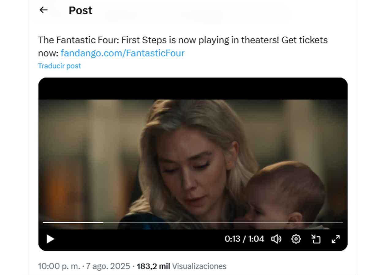 los cuatro fantásticos (2025) comparte el momento más emotivo on line